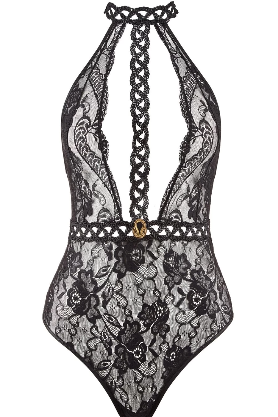 Aubade Black Precious Tale Lace Bodysuit - Elegant Women's Lingerie