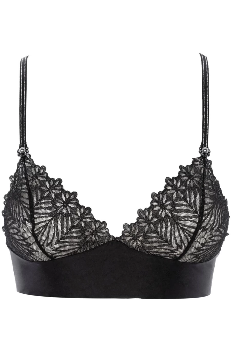 Bracli Destinos Black Triangle Bra - Sexy Dark Lace Bralette for Women