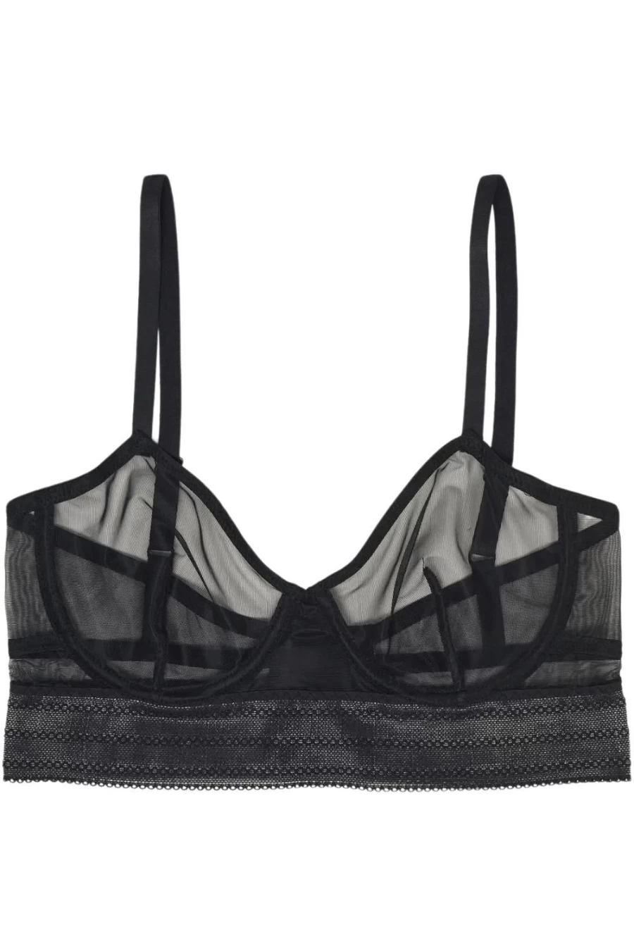 Else Black Bare Underwire Longline Bra - Supportive Full Coverage Lingerie