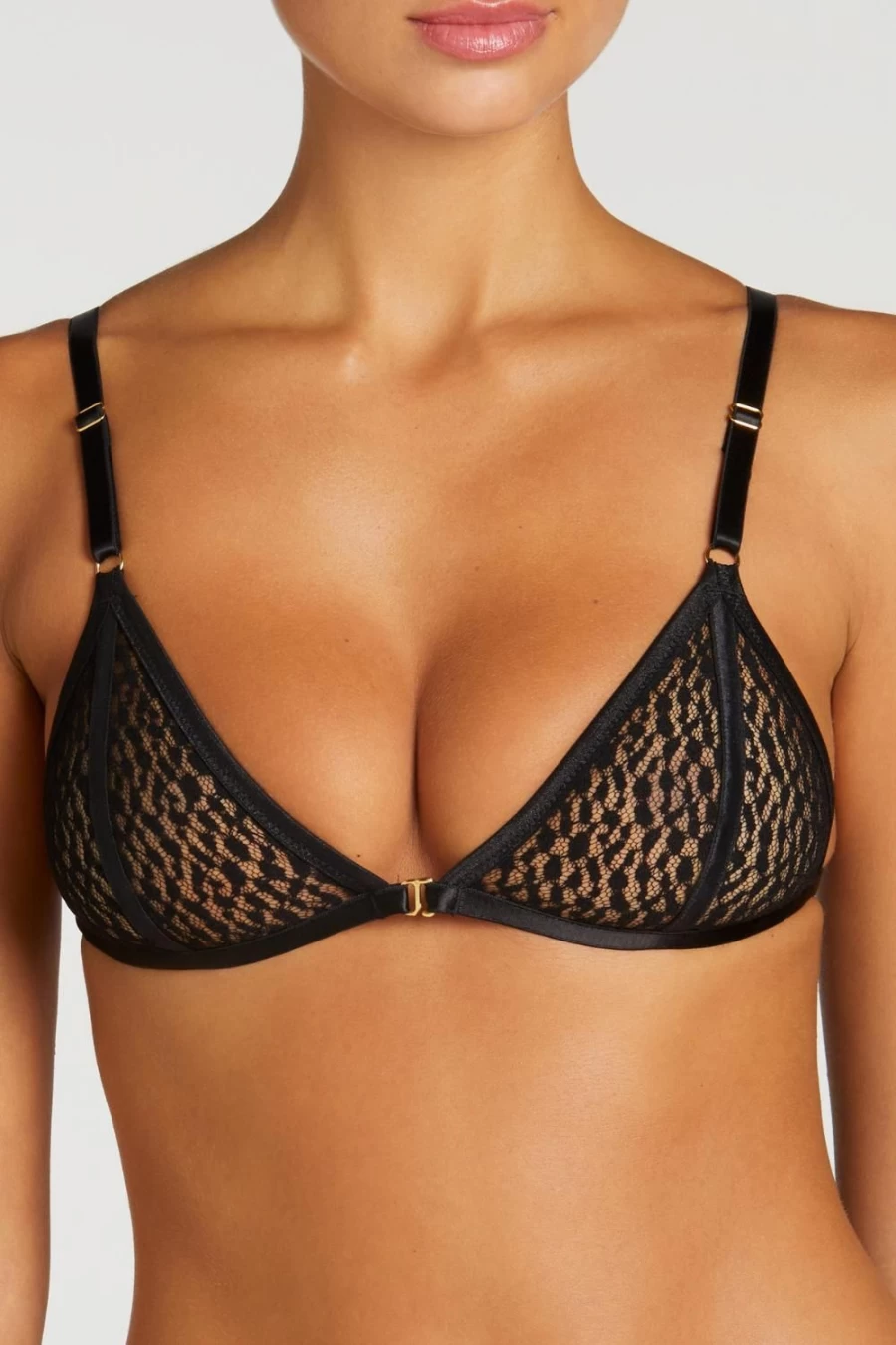 Coco de Mer Muse Lana Triangle Bra in Black - Luxury Lingerie