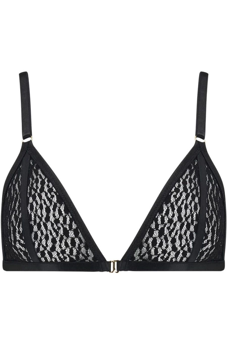 Coco de Mer Muse Lana Triangle Bra in Black - Luxury Lingerie