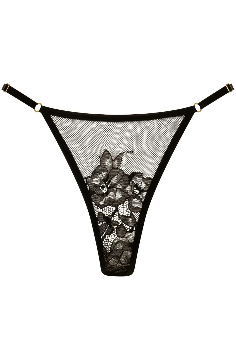 Atelier Amour Divine Promesse Black Tanga - Luxury Lingerie