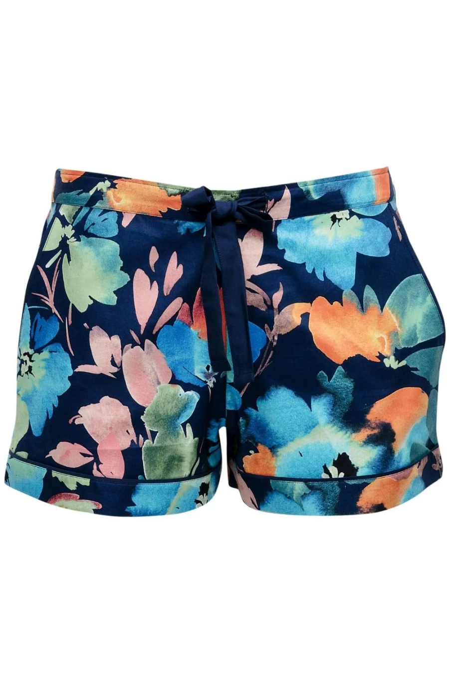 Cyberjammies Dark Blue Mix Floral Print Shorts - Bea Style Summer Comfort