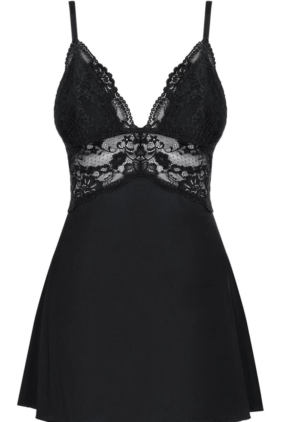 Obsessive Black 810 Babydoll Lingerie with Thong - Sexy Nightwear for Women