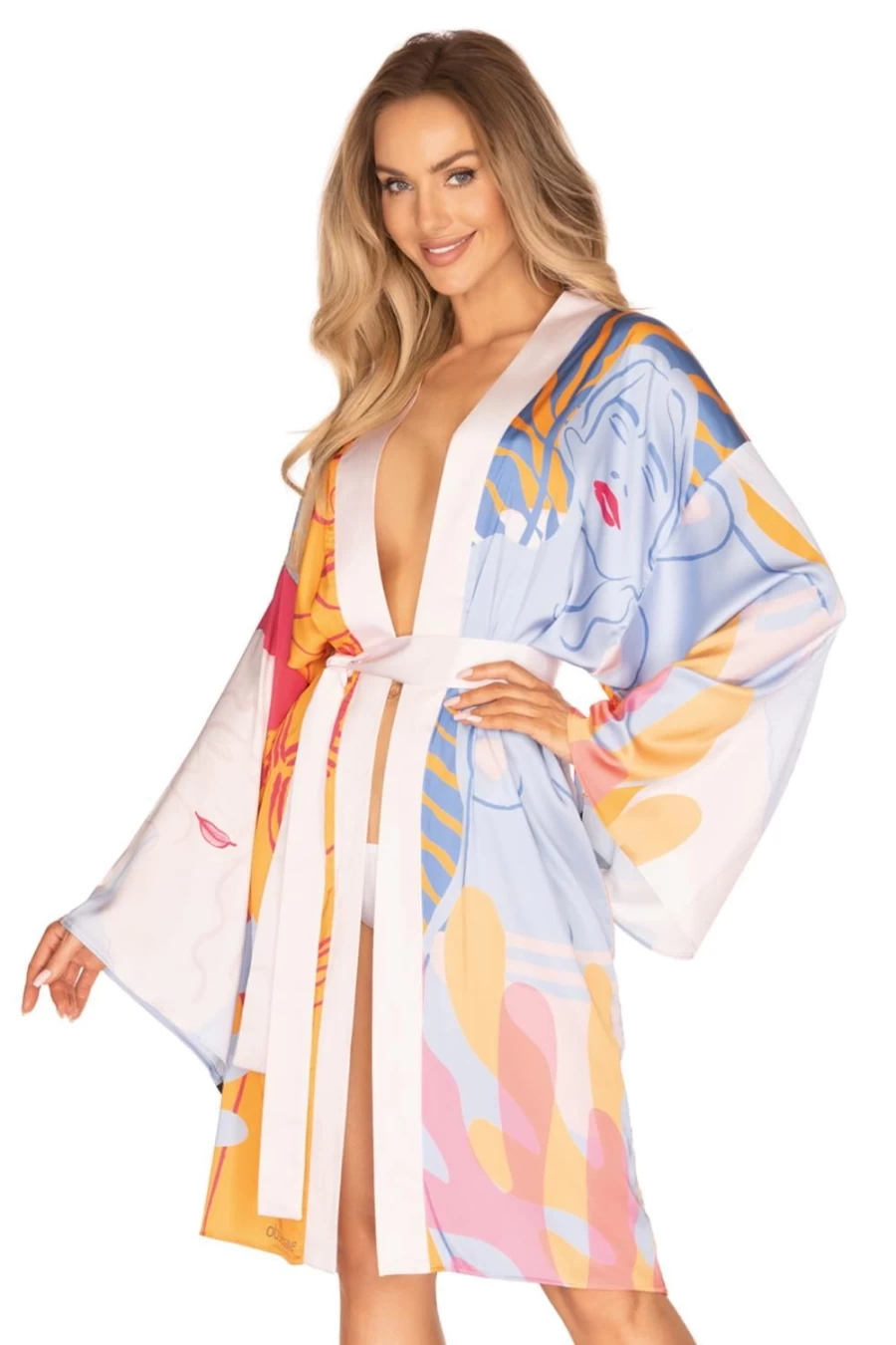 Obsessive Multi-Color Celenty Peignoir Robe for Women
