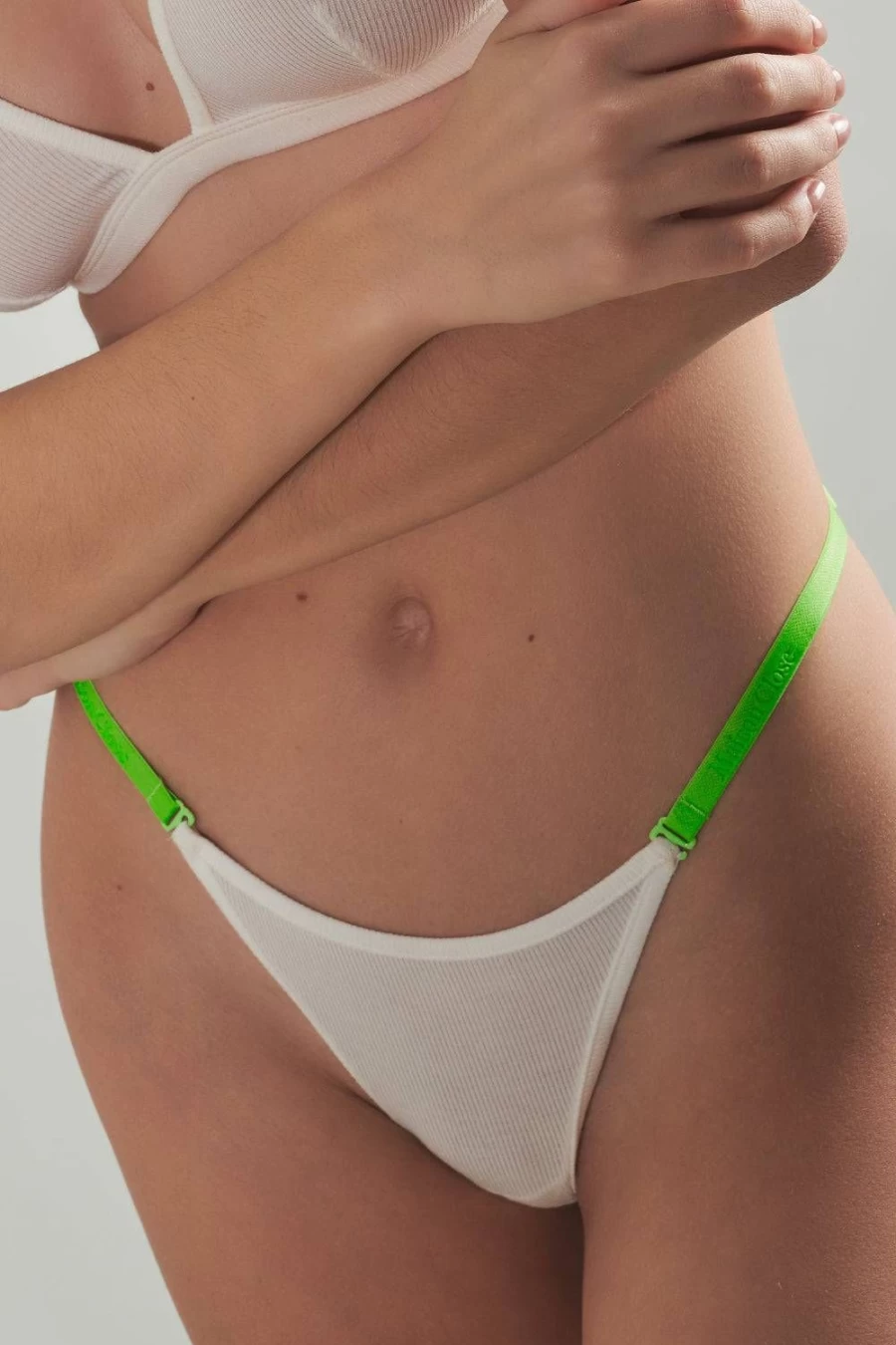 Maison Close Neon Green Signature Straps For Thong