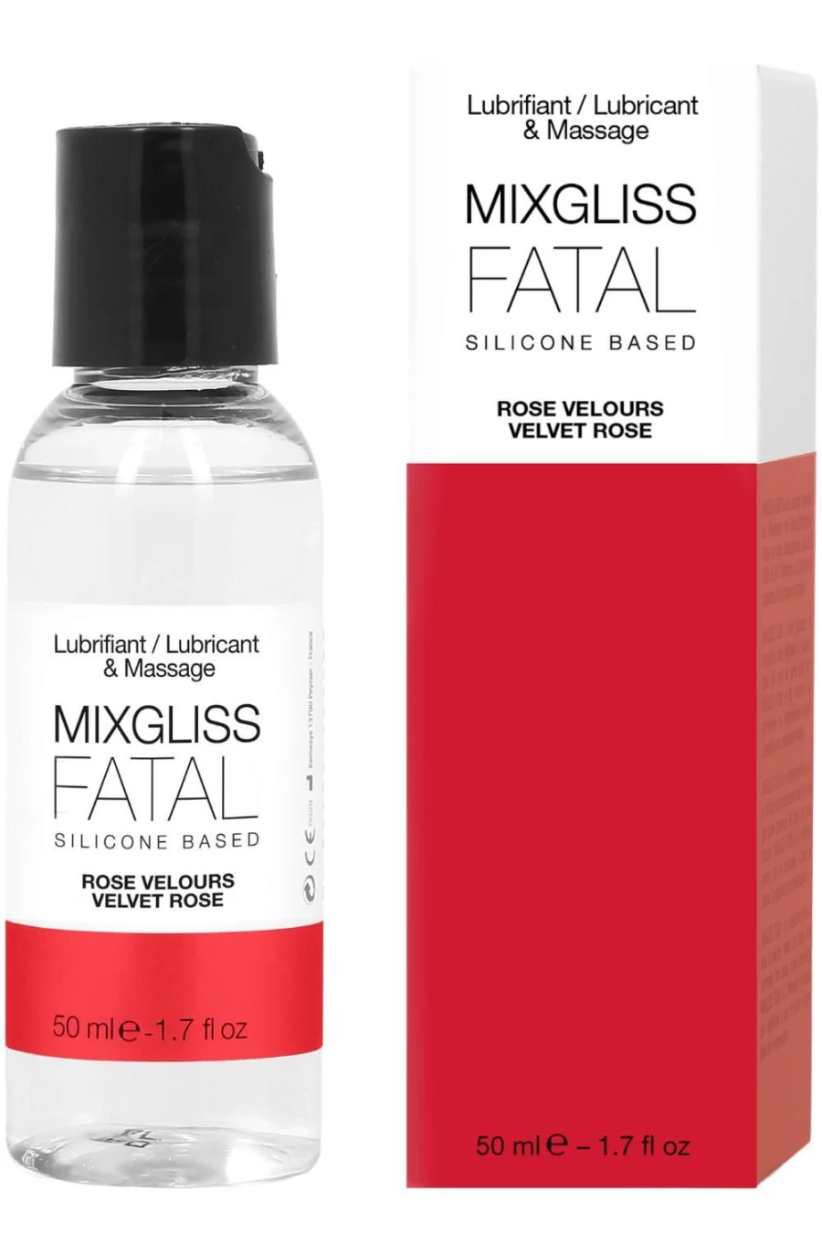 MIXGLISS Velvet Rose Silicone Lubricant - 50ml Long-Lasting Massage Oil for Smooth Sensual Glide
