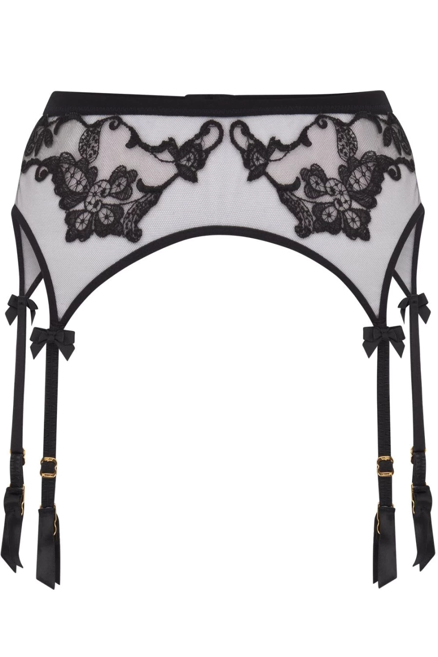 Agent Provocateur Black Mirabelle Suspender Skirt - Elegant Lingerie & Stylish Fashion