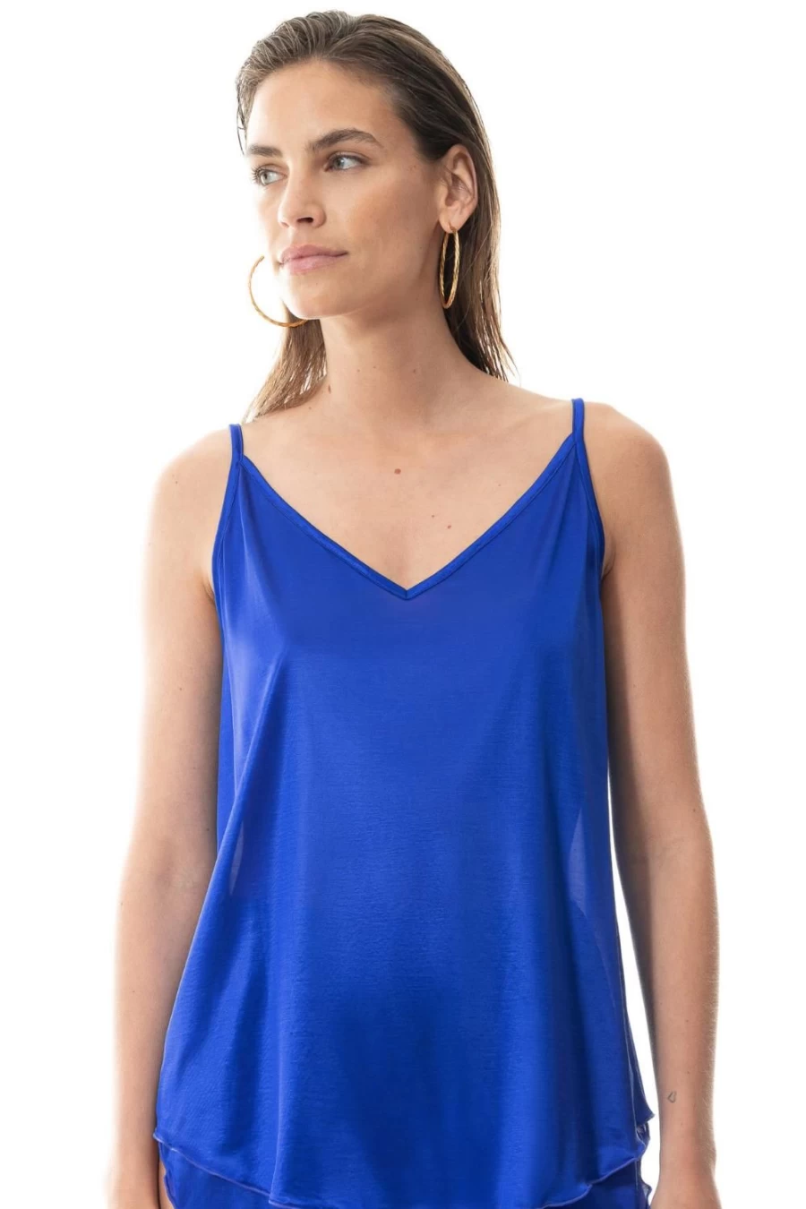 Mey Women's Electric Blue Coco Camisole Top - Sleeveless Casual Summer Tank