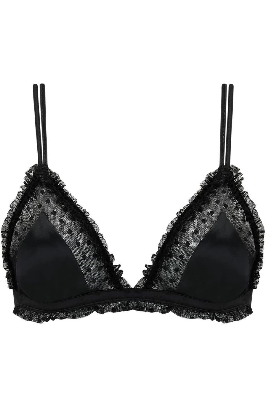 Coco de Mer Muse Sadie Triangle Bra in Black - Size L (UK 12-14)