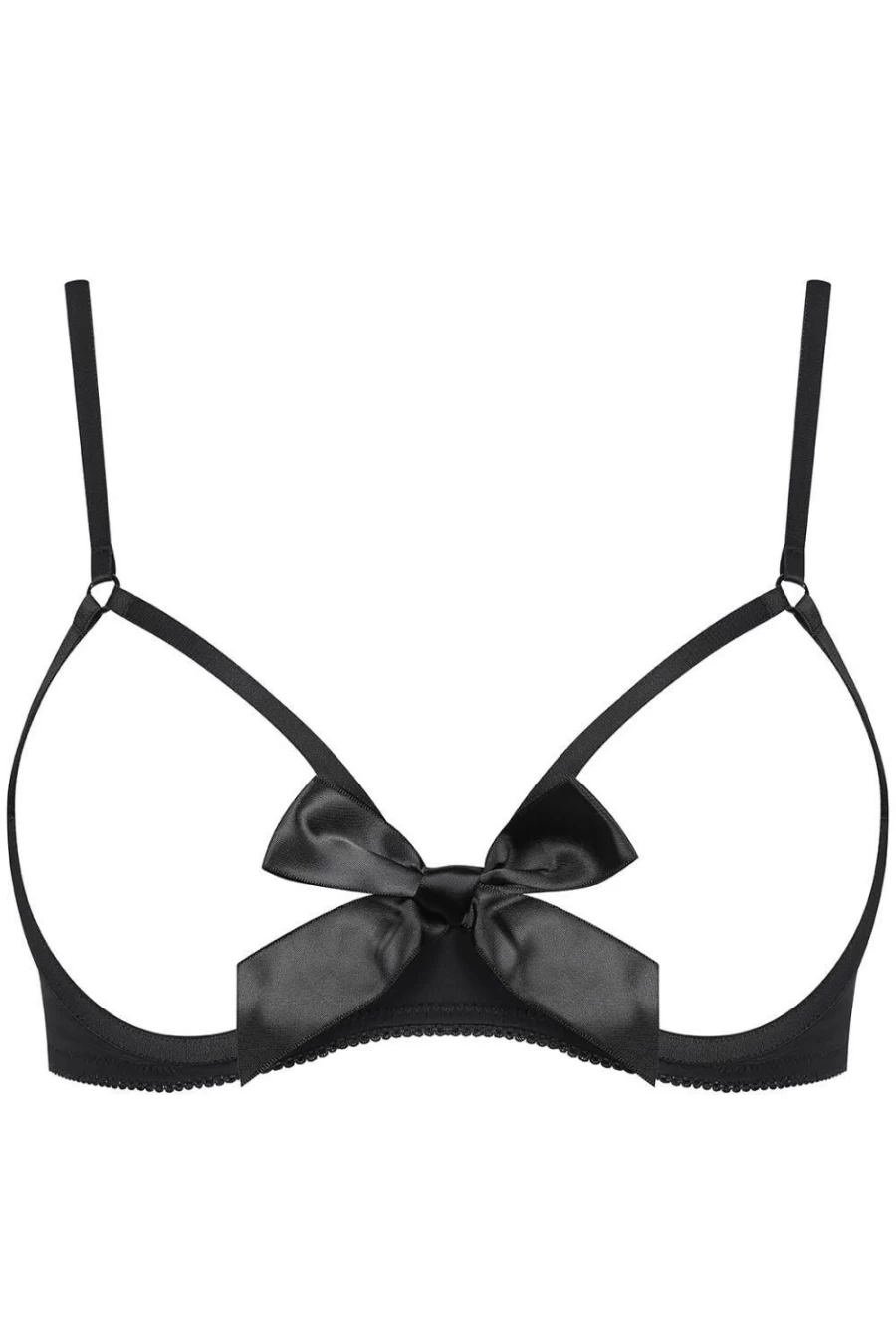 Maison Close Black Le Petit Secret Cupless Bra - Seductive Lingerie for Bold Style