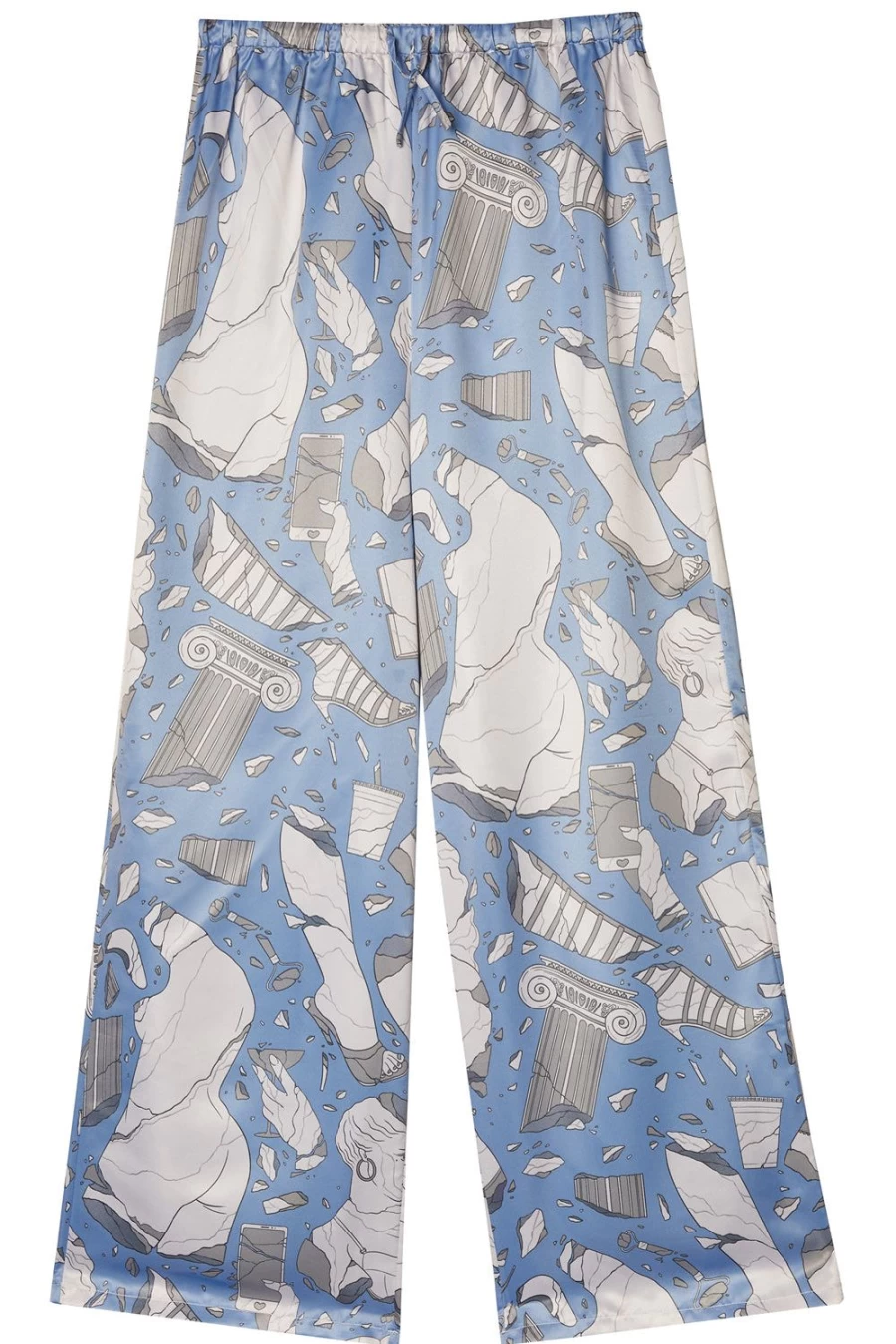 Playful Promises Logan Spector Multi Color Satin Pyjama Pants for Women