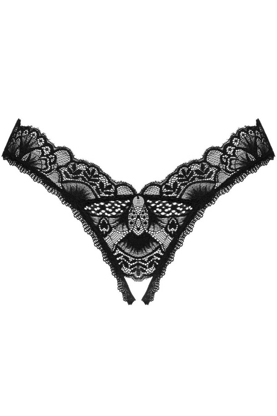 Obsessive Black Donna Dream Crotchless Thong - Seductive Lingerie for Women