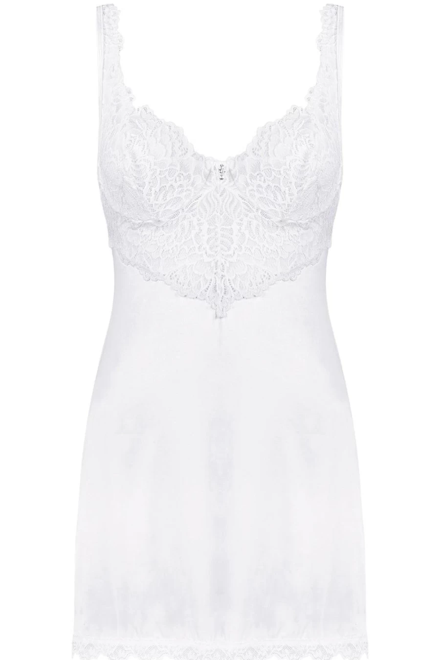 Obsessive White Chemise & Thong Lingerie Set - Amor Blanco Style