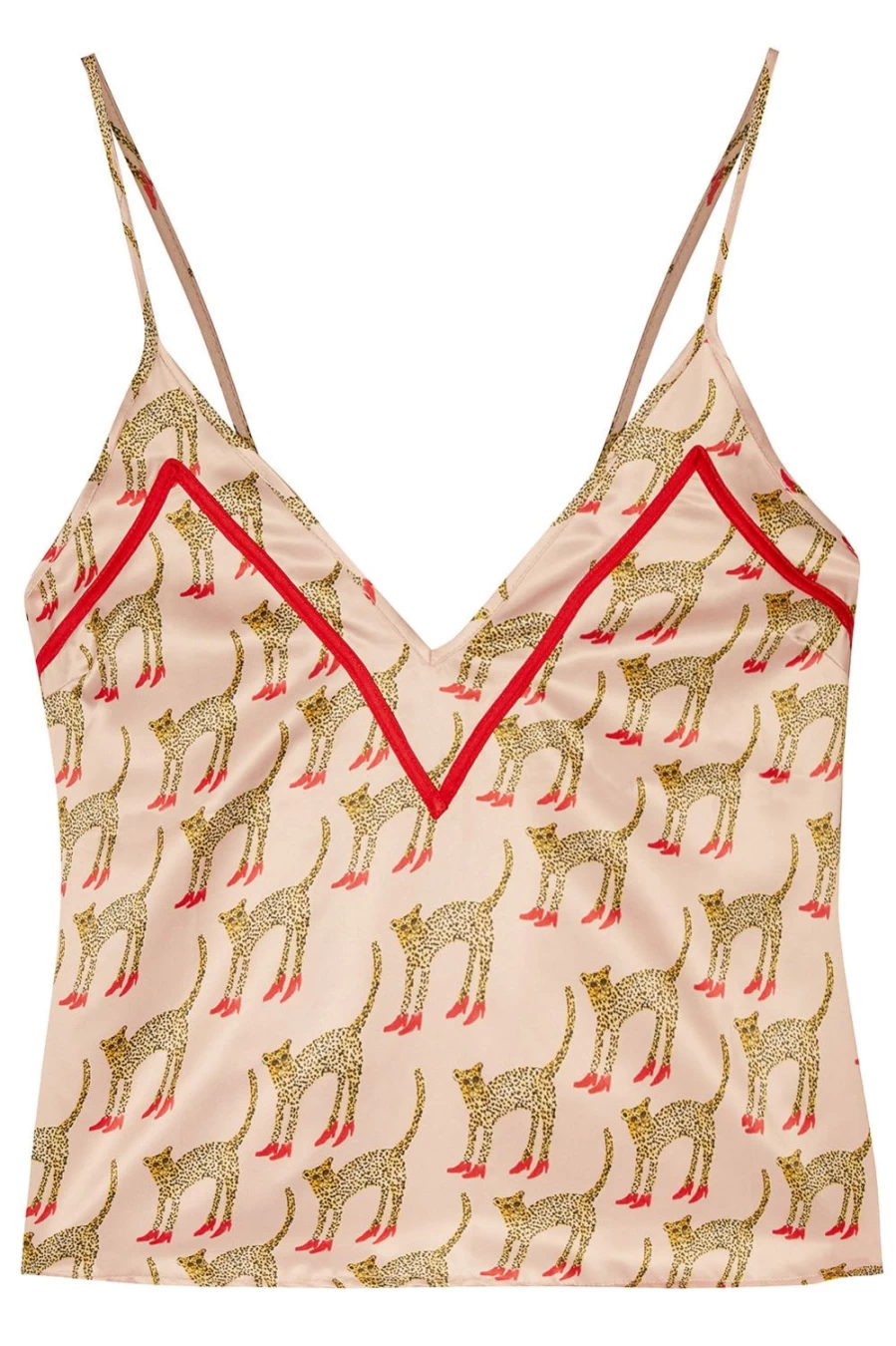 Playful Promises Cheetah Print Bouffant Camisole - Multi Color Retro Vintage Top