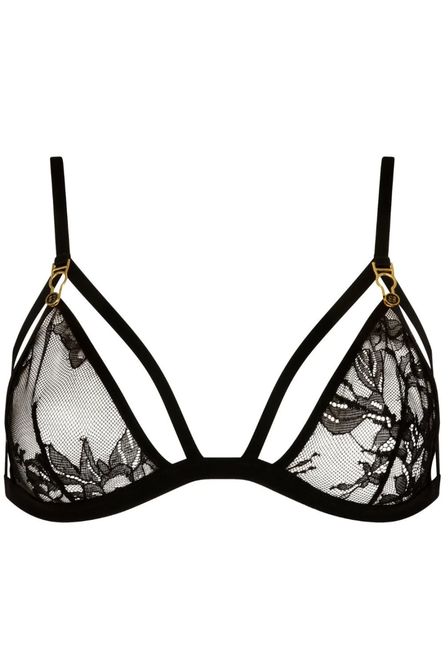 Atelier Amour Divine Promesse Black Triangle Lace Bra - Elegant & Comfortable Lingerie