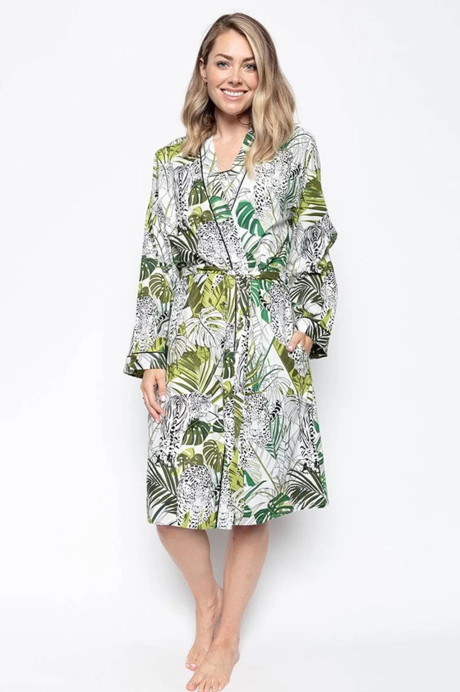 Cyberjammies Tamsin Multi-Colored Short Dressing Gown for Women