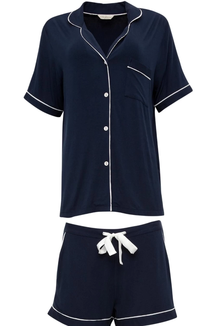 Cyberjammies Navy Marie Revere Jersey Shorty Sleep Set