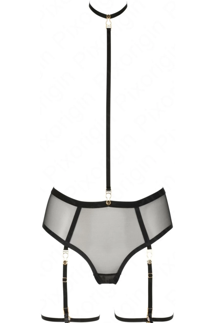 Atelier Amour Black Insoutenable Legerete Open Harness Brief Bikini Lingerie