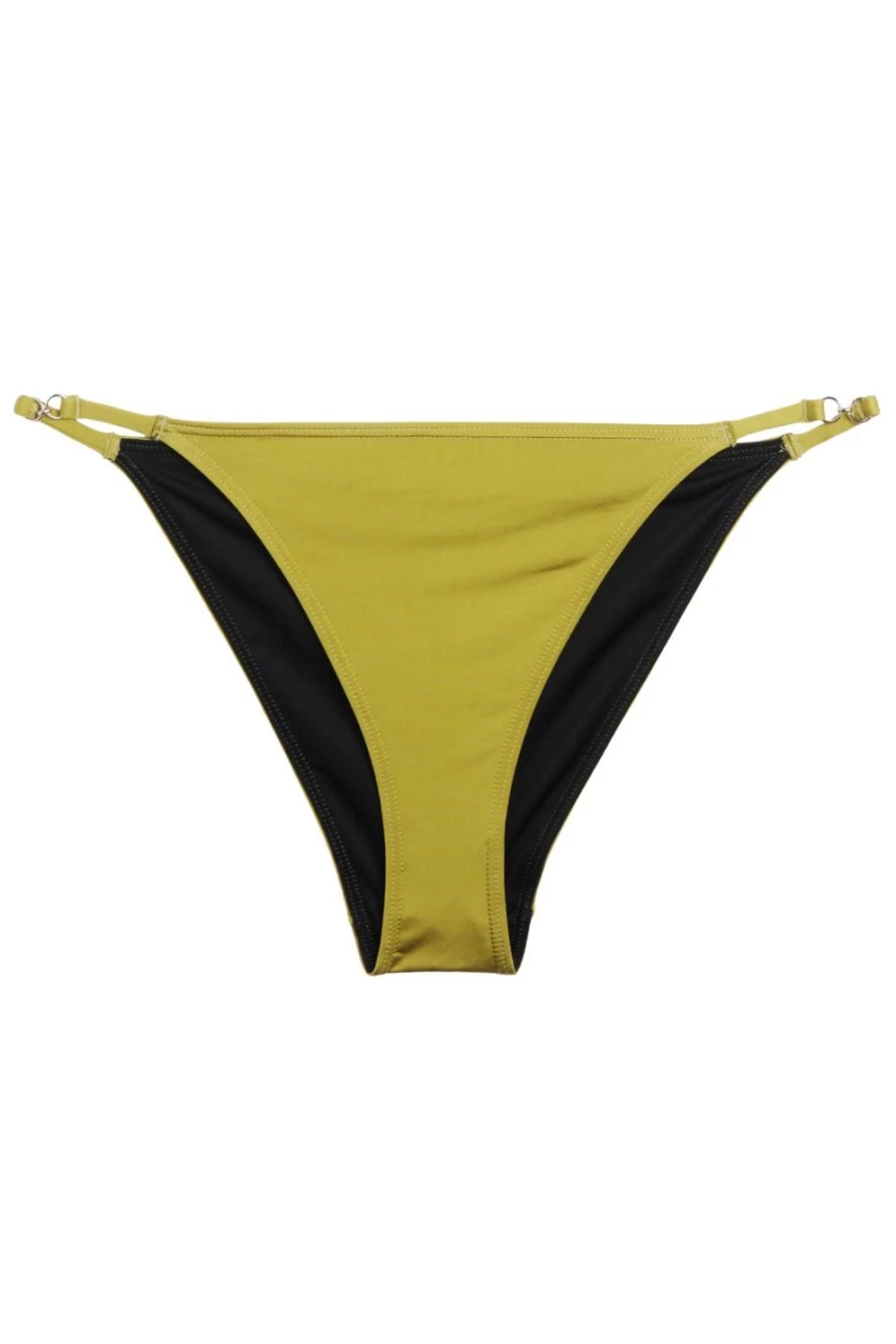 "Icone Swim Limoncello Olive Bikini Bottom | High-Waisted Swimwear"