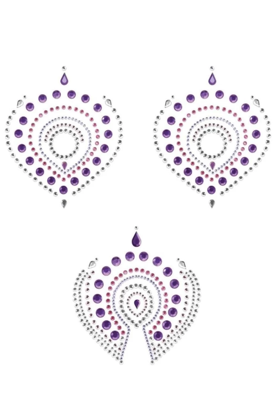 Bijoux Indiscrets Flamboyant Violet & Pink Rhinestone Body Jewelry for Decoration