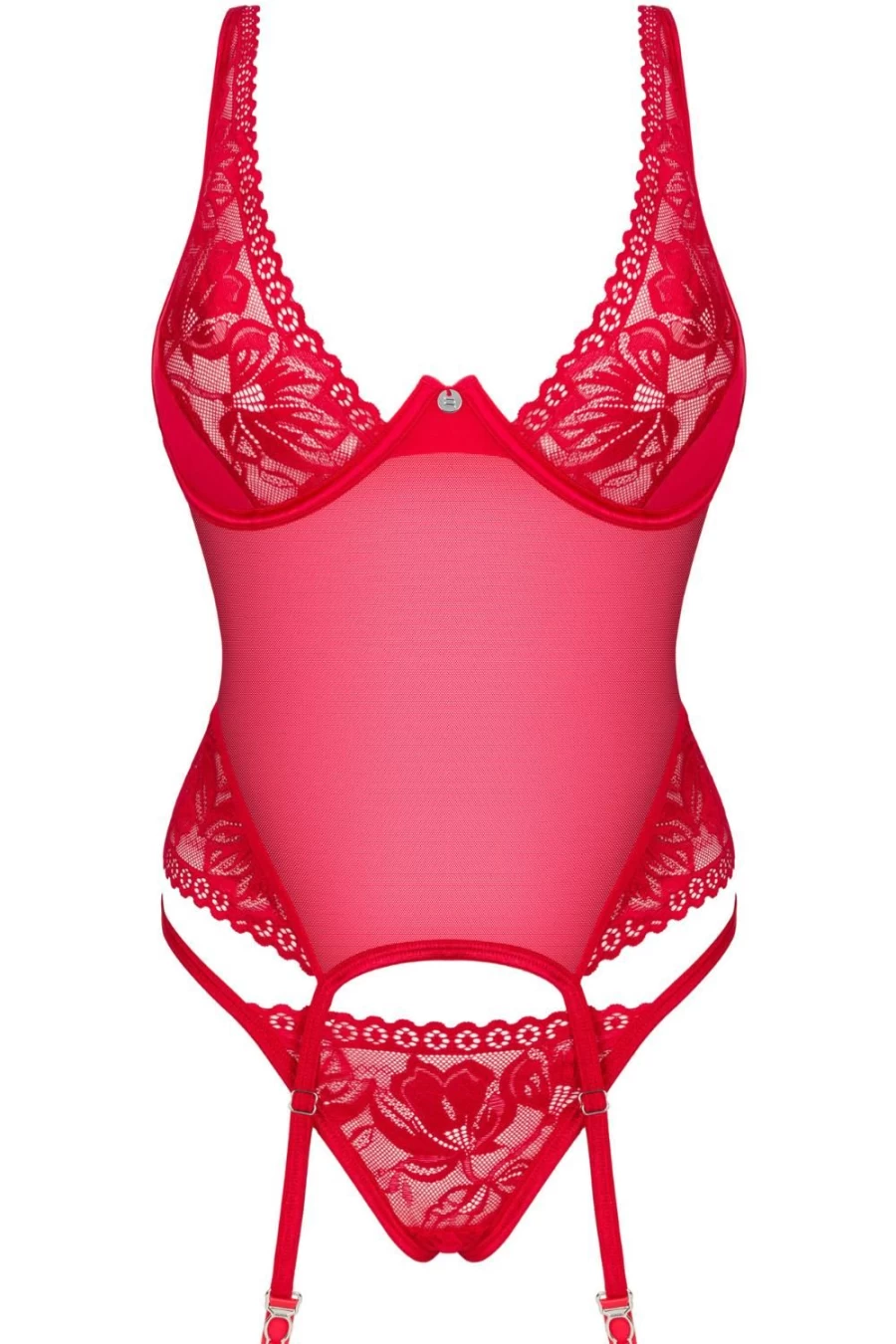 Obsessive Red Corset & Thong Set - Lacelove Style for Sensual Lingerie