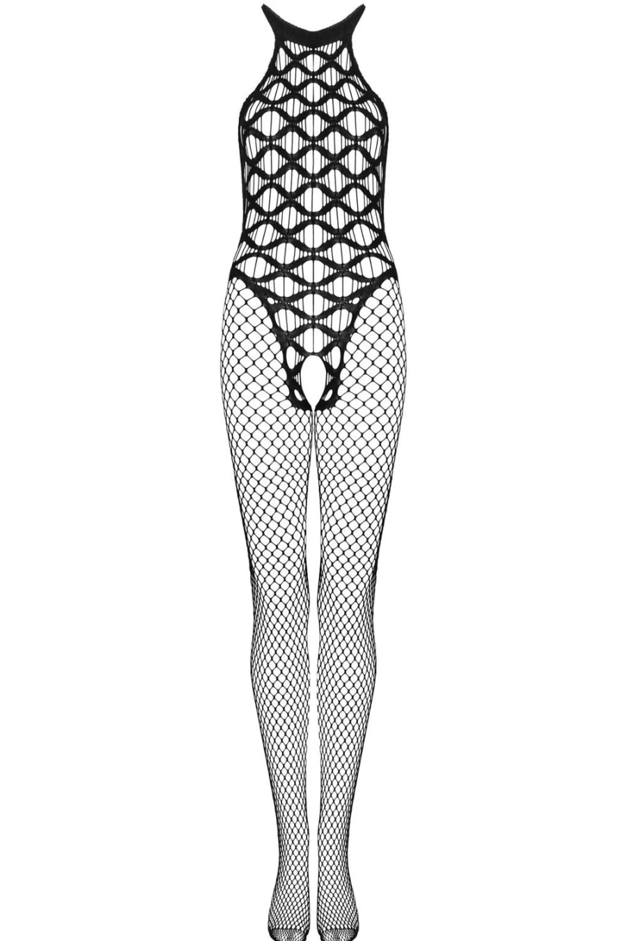 Obsessive Black G332 Bodystocking - Stretchable Lace Full-Body Lingerie