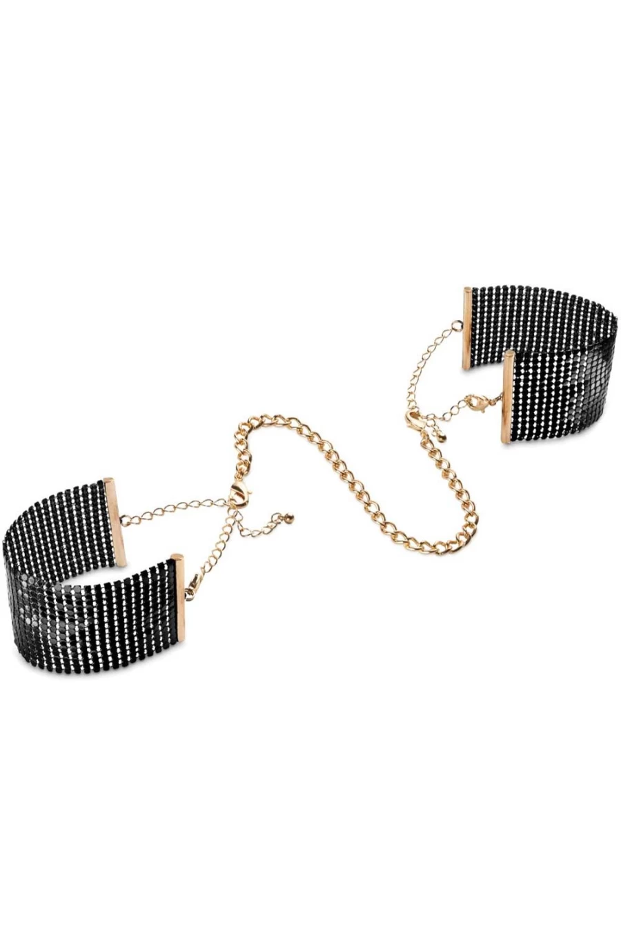 Bijoux Indiscrets Black Desir Metallique Metallic Mesh Cuffs Bangle Bracelet
