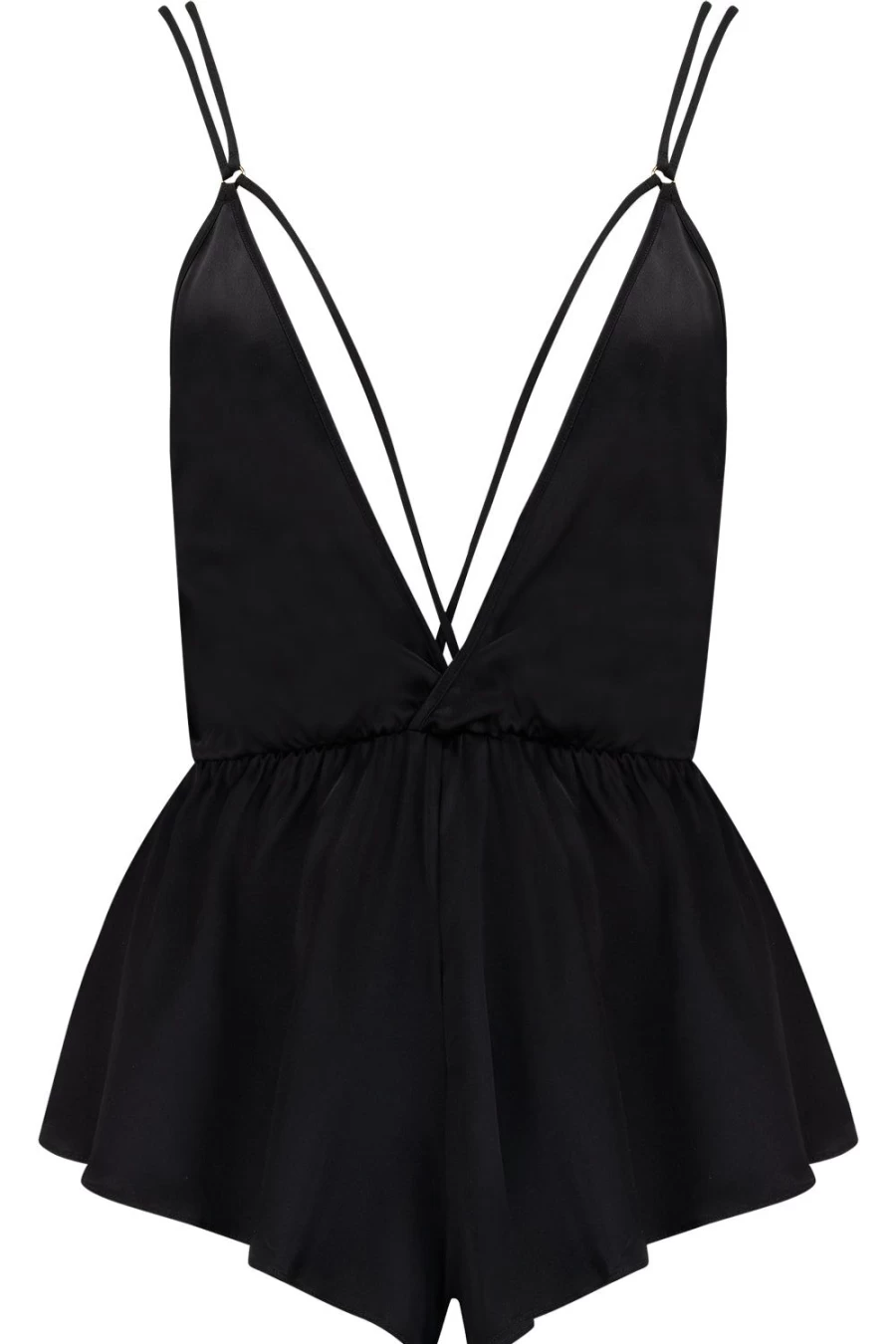 Coco de Mer Black Sylph Silk Teddy - Luxurious Lingerie for Elegance