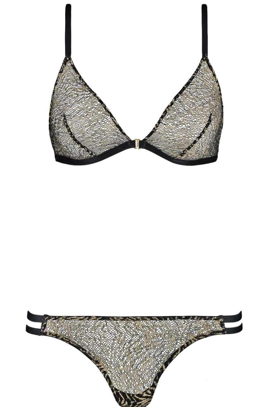 Aubade Nuit Sauvage Lingerie Set - Fireworks Triangle Bra & Tanga Panty