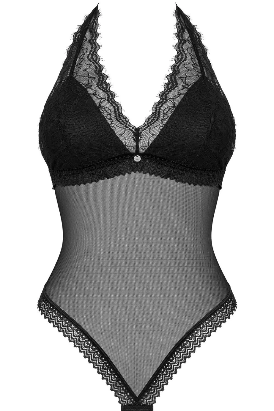 Obsessive Black Medilla Halterneck Bodysuit - Sexy Women's Tops for Fashion & Comfort