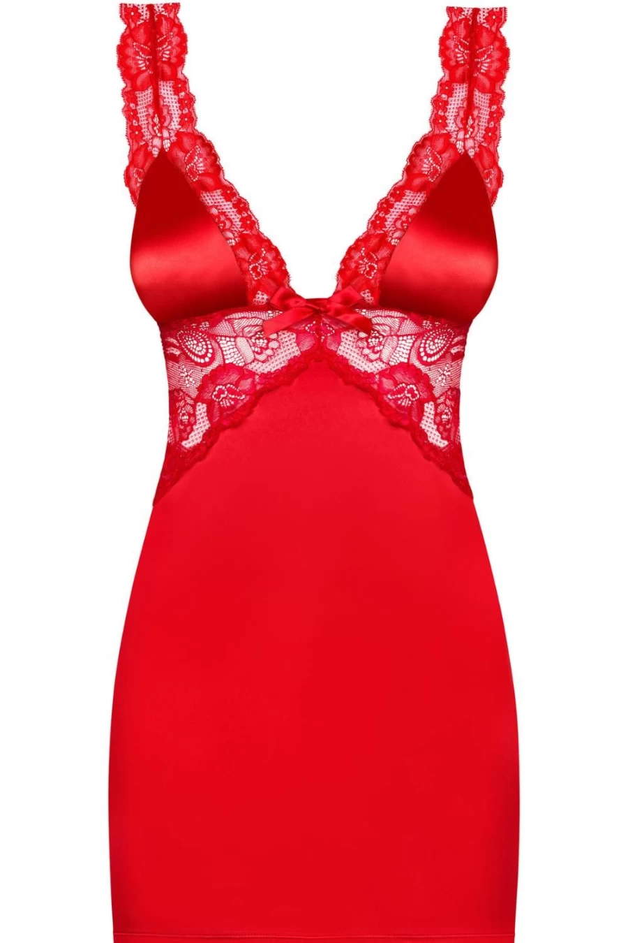 Obsessive Red Lace Chemise & Thong Set - Sensual Women's Lingerie