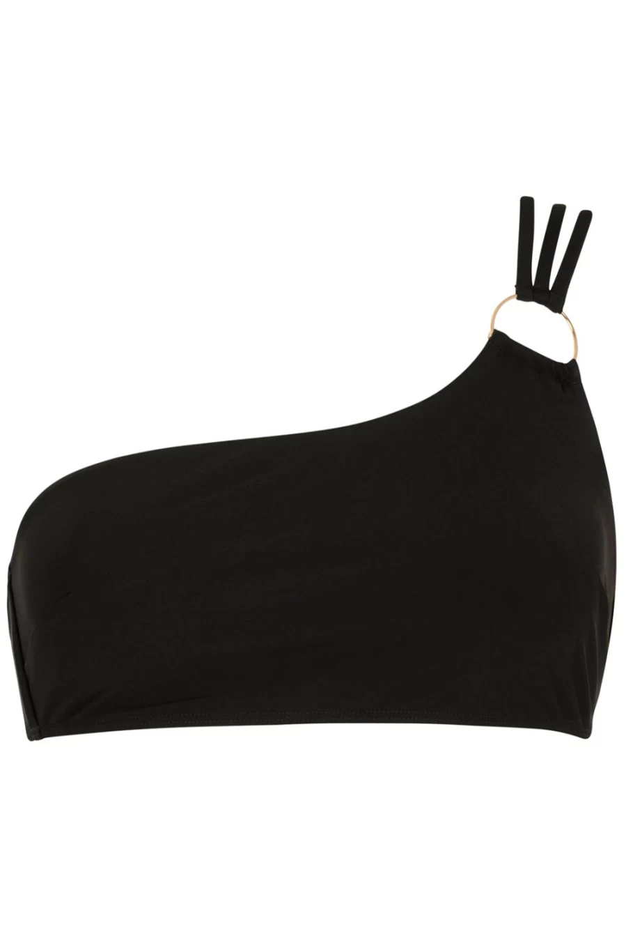 Atelier Amour Black One Shoulder Bikini Top - L'Eau A La Bouche Design, Size L