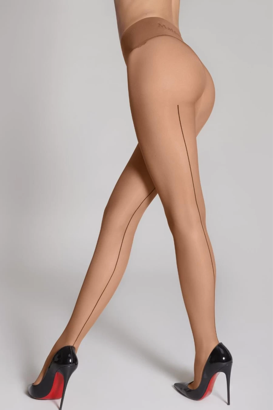 Maison Close Sun Nude 20 Denier Seamless Back Seamed Tights - Signature Collection