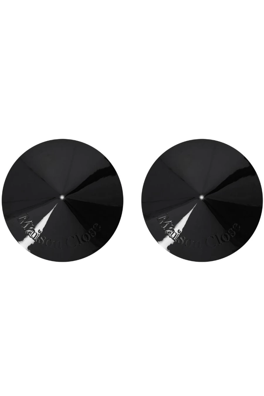 "Maison Close Glossy Black Patent Leather Pasties – Elegant & Stylish"