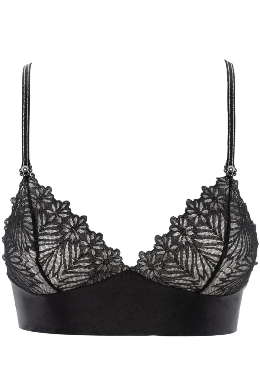 Bracli Destinos Black Triangle Bra - Sexy Dark Lace Bralette for Women