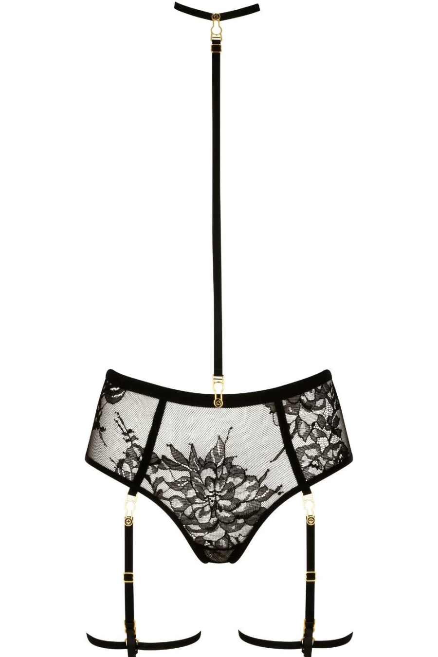 Atelier Amour Black Divine Promesse Open Harness Brief Lingerie