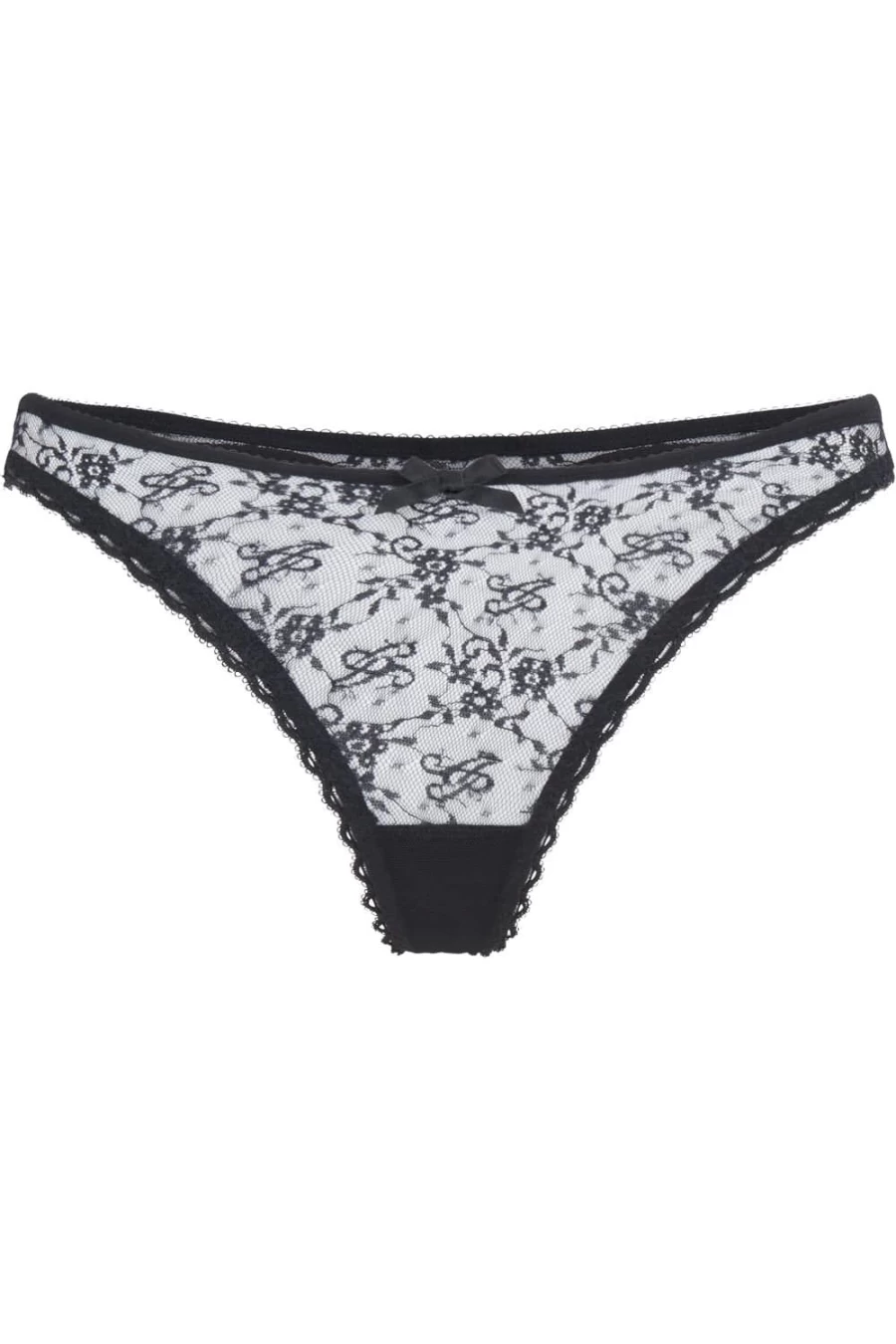 Agent Provocateur Black Malorey Thong - Luxury Lingerie