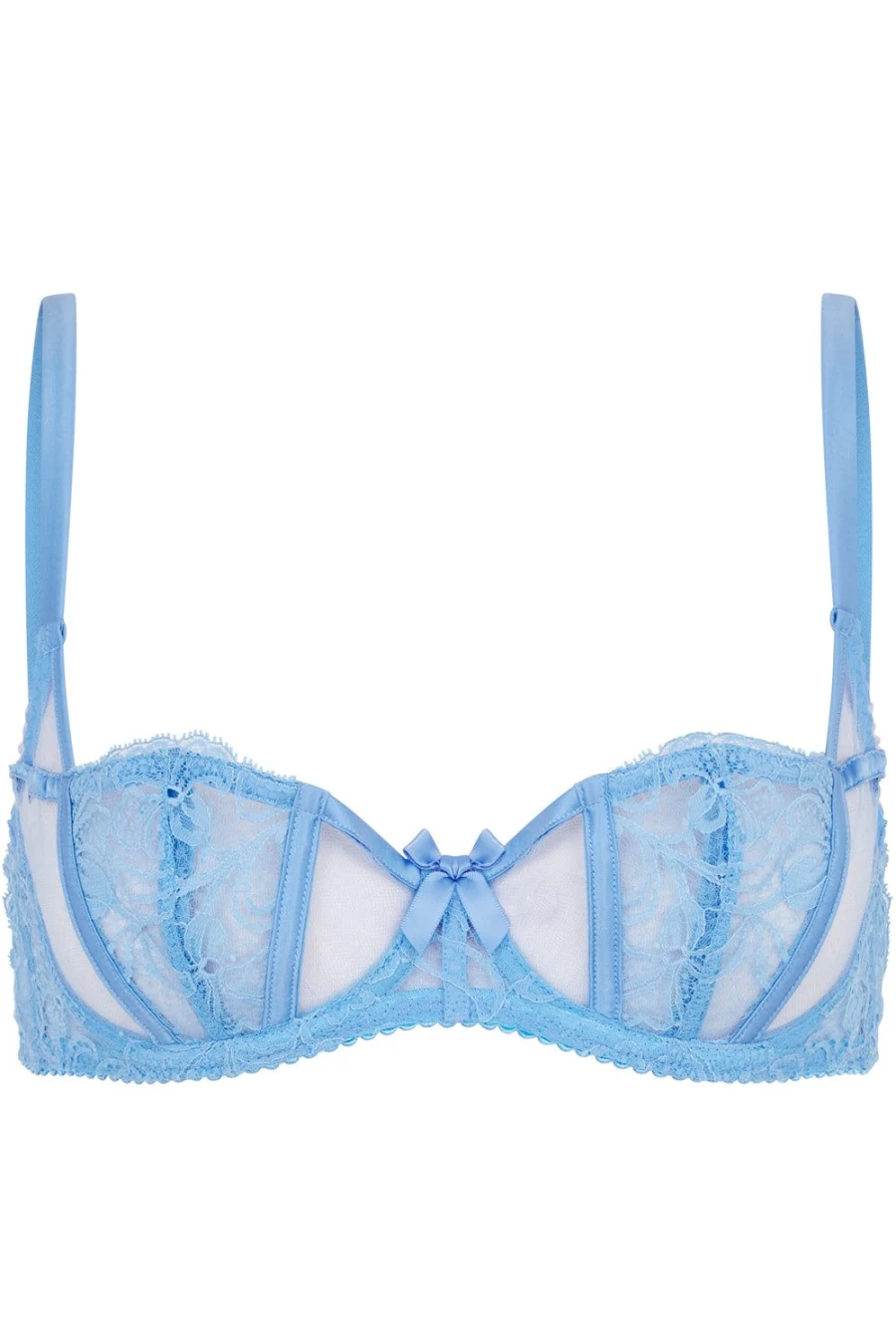 Agent Provocateur Rozlyn Balconette Underwired Bra in Cornflower Blue - Lace Lingerie for Women