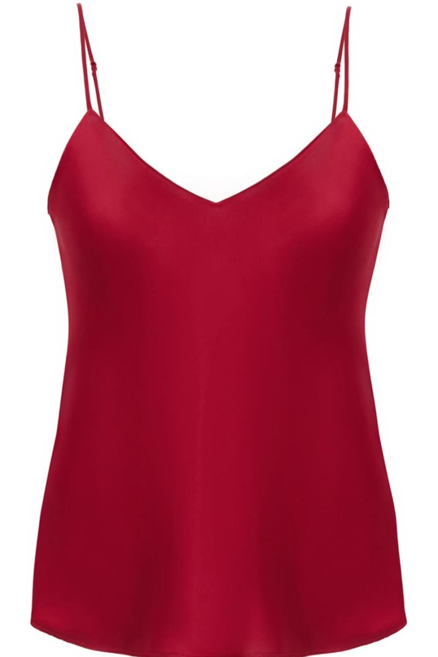 Simone Pérèle Dream Silk Camisole in Tanga Red - Luxurious Women's Sleepwear