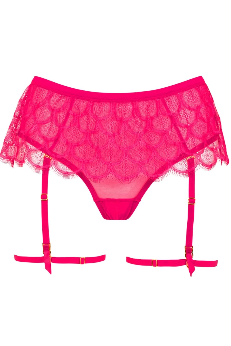 Atelier Amour Pink Mystic Shadow Open Suspender Harness Brief - Lingerie for Women