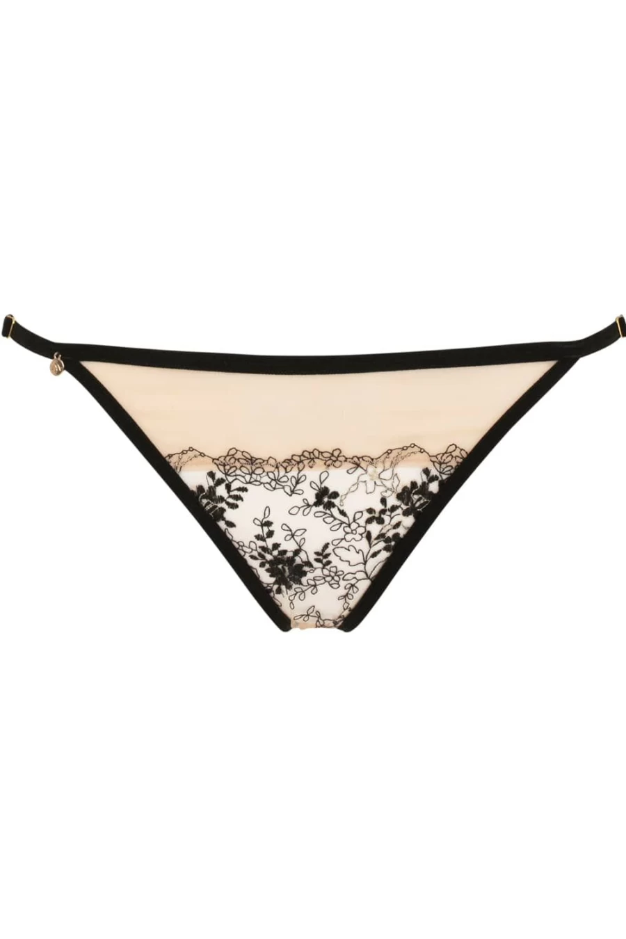 Atelier Amour Apres Minuit Open Brief Lingerie Set - Nude & Black Elegant Design