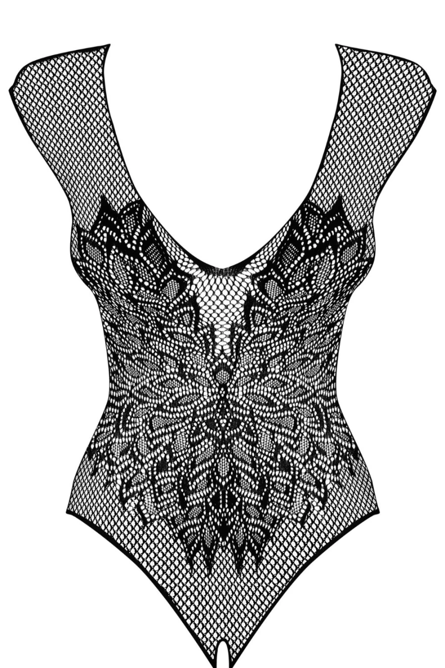 Obsessive Black B112 Crotchless Teddy Lingerie for Women