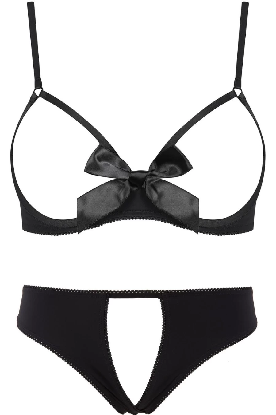 Maison Close Le Petit Secret Cupless Bra & Open Brief Lingerie Set