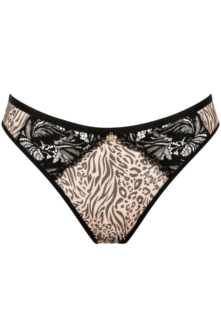Atelier Amour Black Caresse Feline Open Brief Lingerie