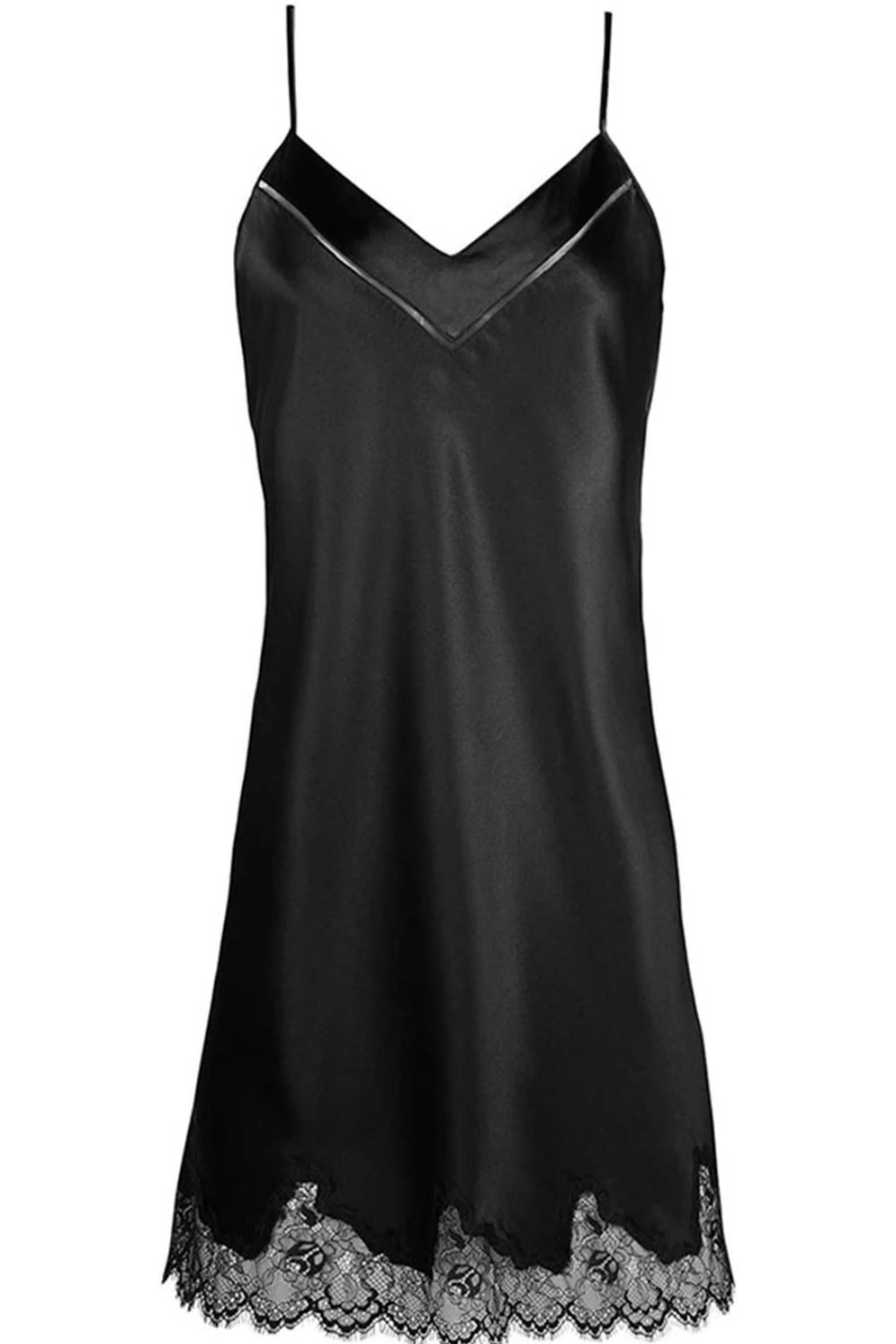 Simone Pérèle Nocturne Black Silk Nightdress - Luxurious Women's Sleepwear
