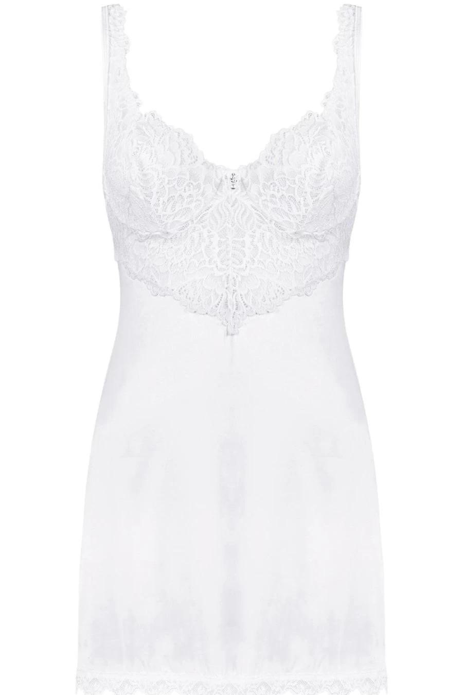 Obsessive White Chemise & Thong Lingerie Set - Amor Blanco by Obsessive