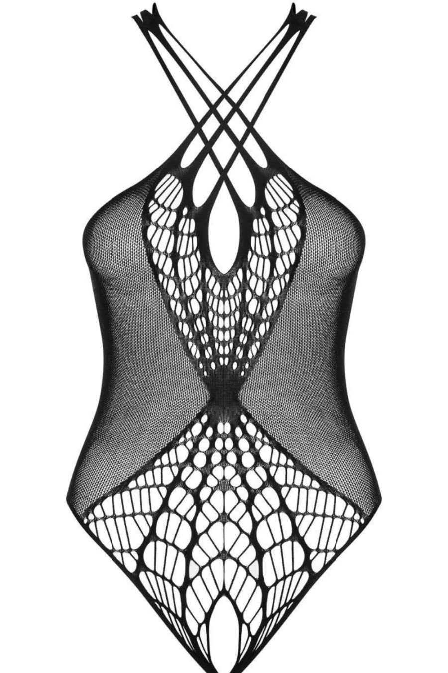 Obsessive Black B118 Crotchless Teddy Lingerie for Women - Sensual Open Design
