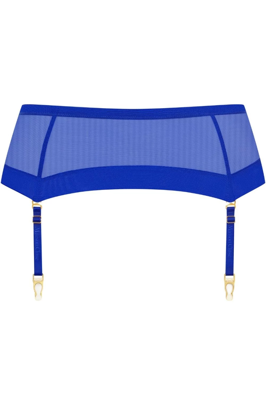 Maison Close Neon Blue Suspender Belt - Corset Style Lingerie Garter Belt for Women