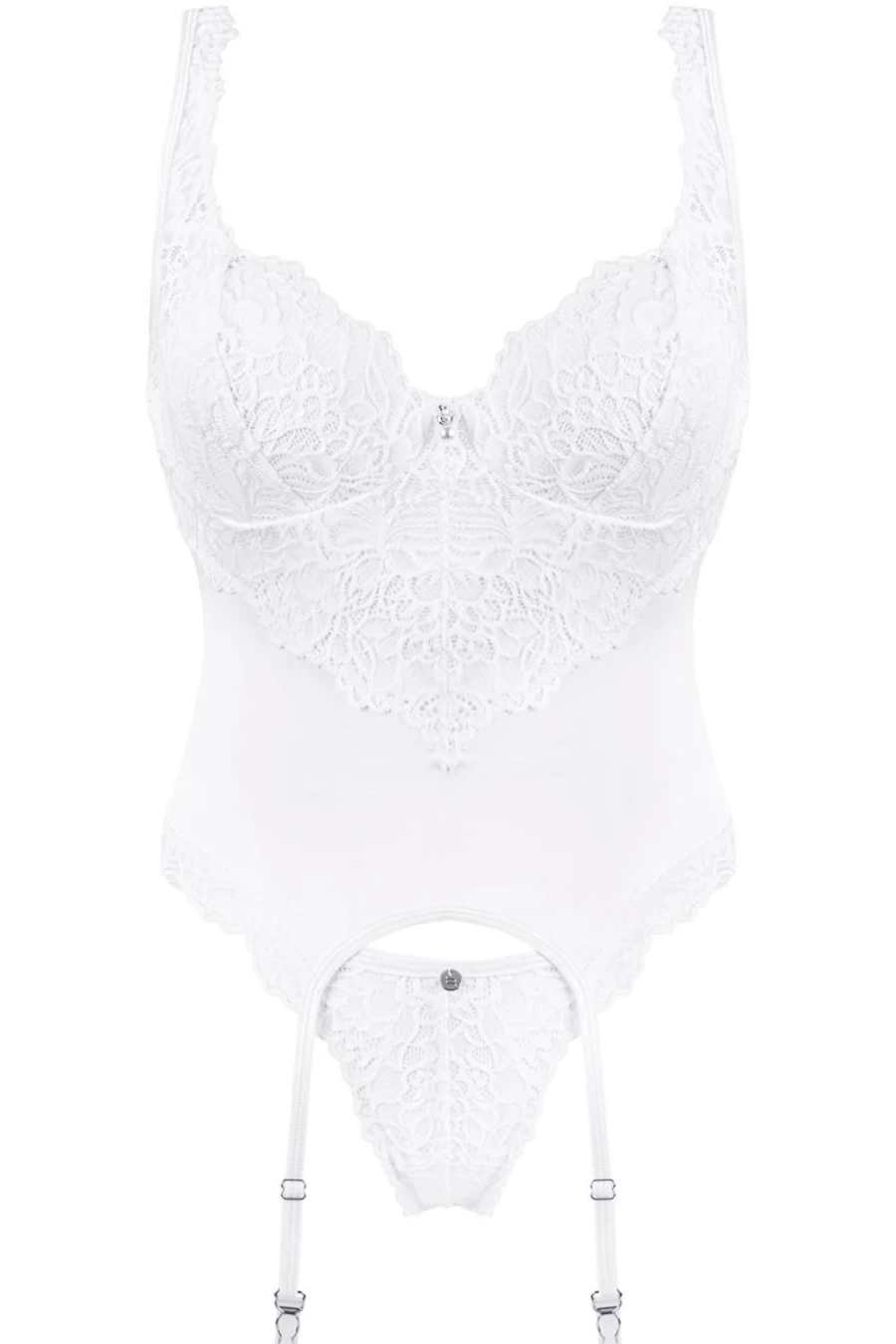 Obsessive White Corset & Thong Set - Amor Blanco Lingerie